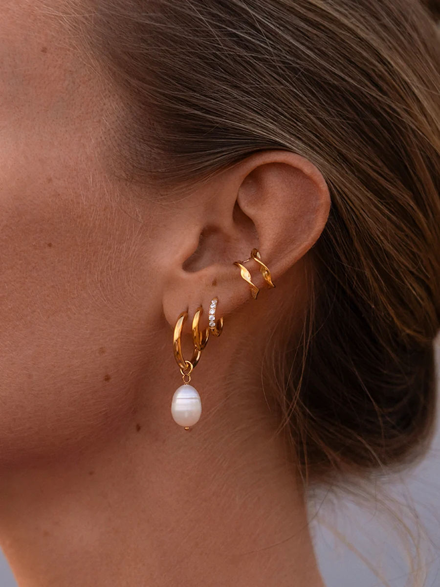 14mm SLIM HOOP Small Ohrringe - Image 3