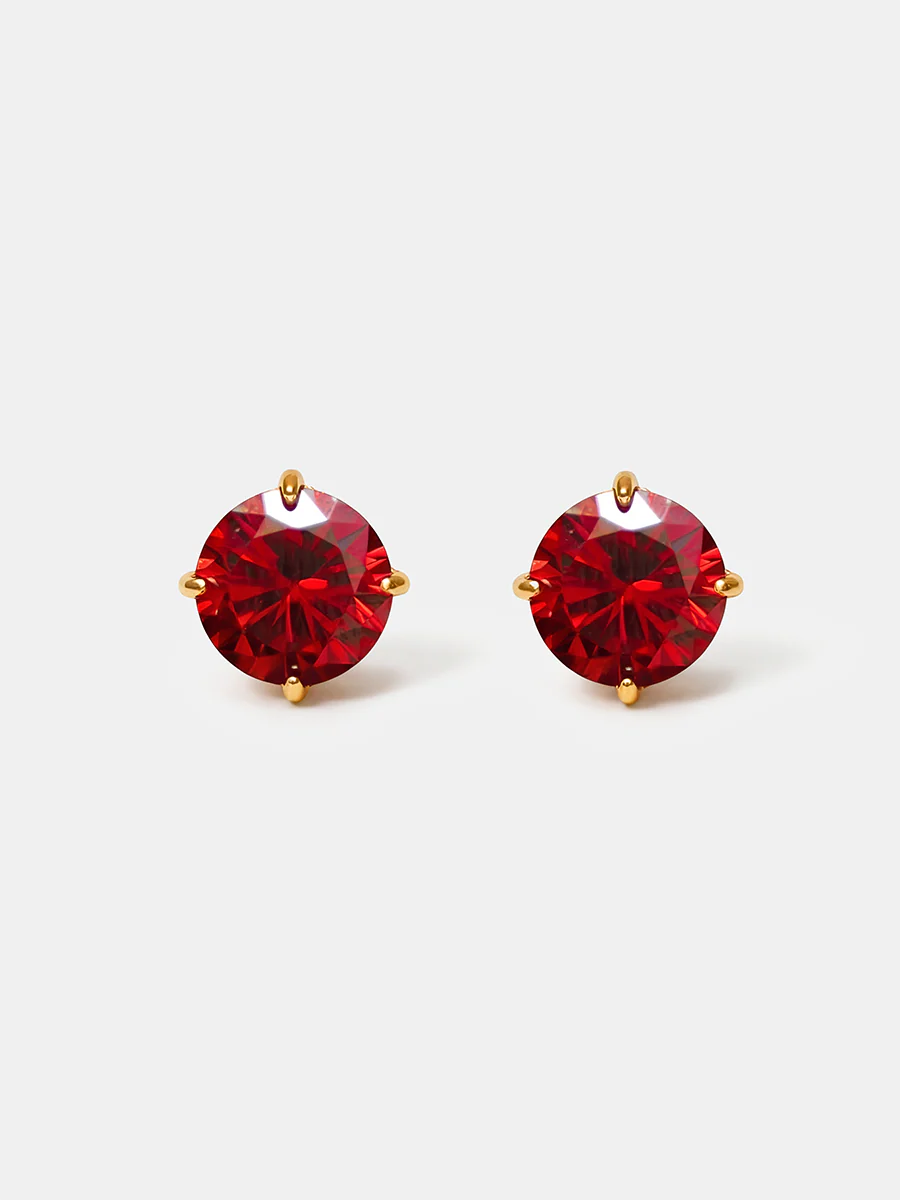 Crystal Delight Dark Red Stub-Ohrringe