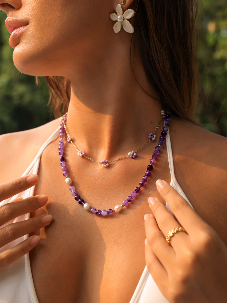 Dawn Pearl Purple Kette - Image 7
