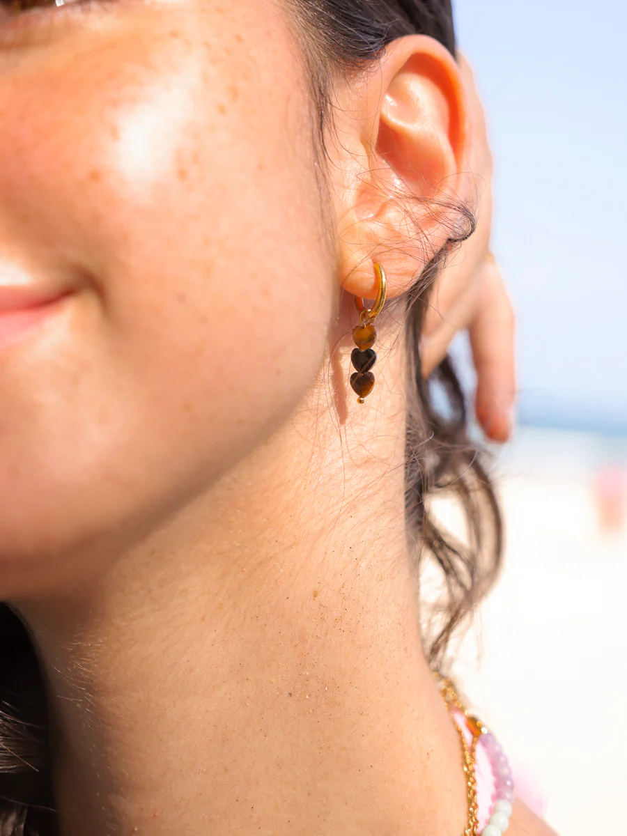 Love Droplets Tiger's Eye Ohrringe - Image 3