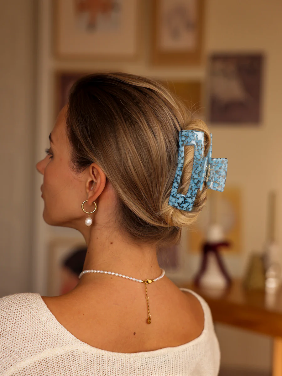 Modern Style Haarklammer Blue Floral - Image 2