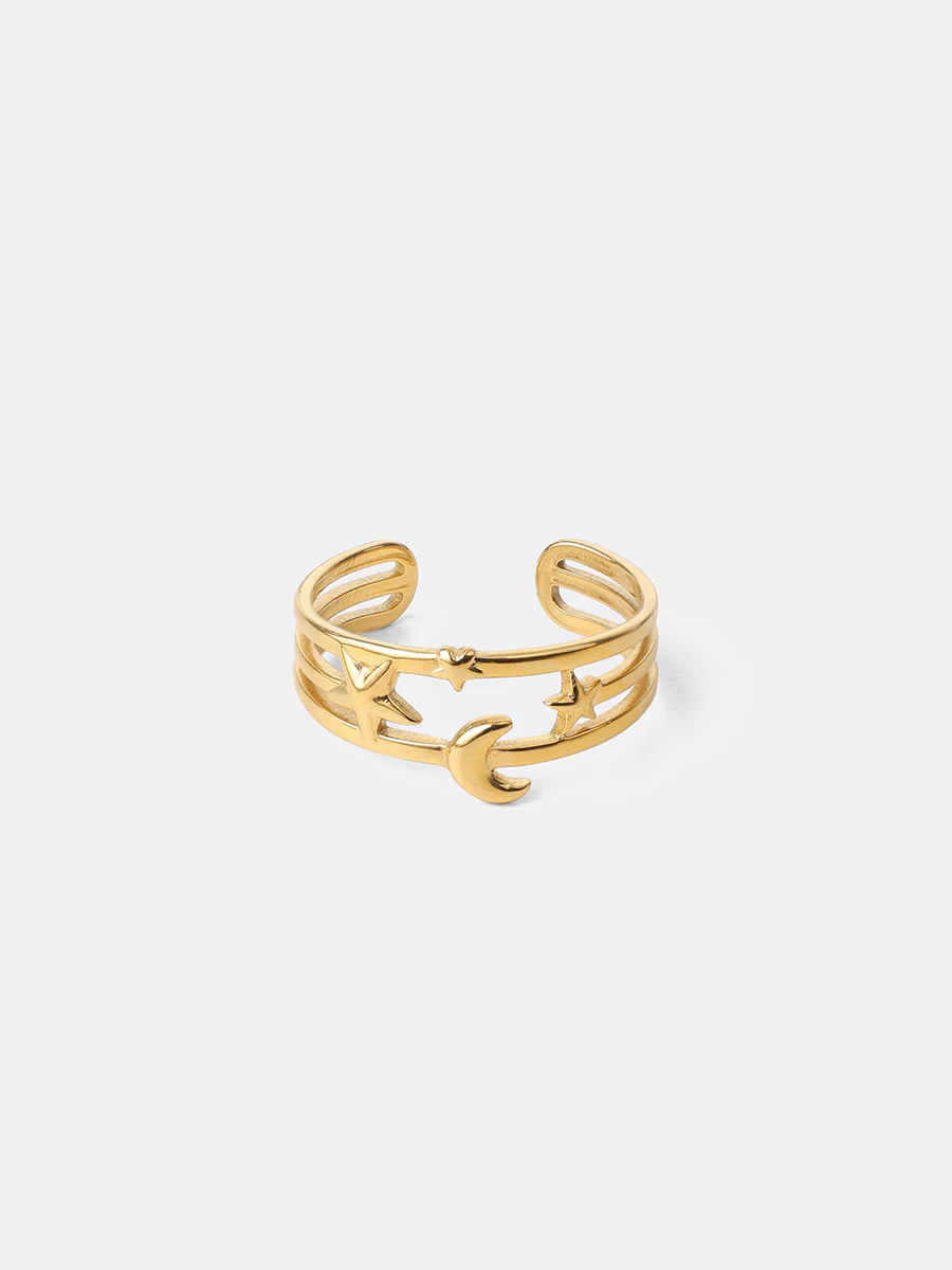 Moonlit Star Ring