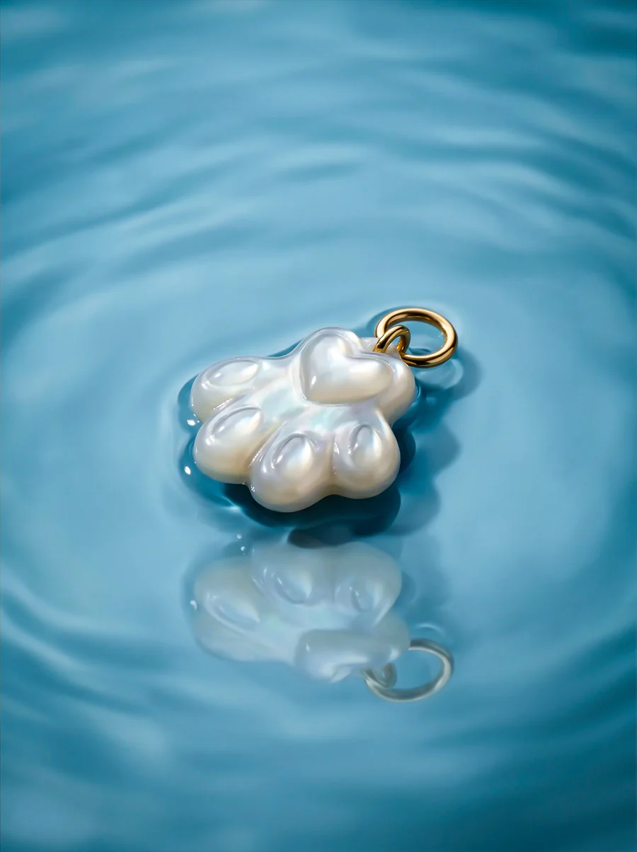 Pawprint Heart Ohrring-Charm - Image 4