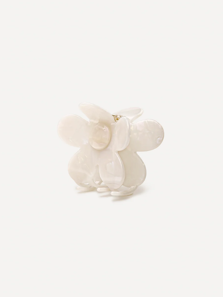 Serene Flower White Haarklammer
