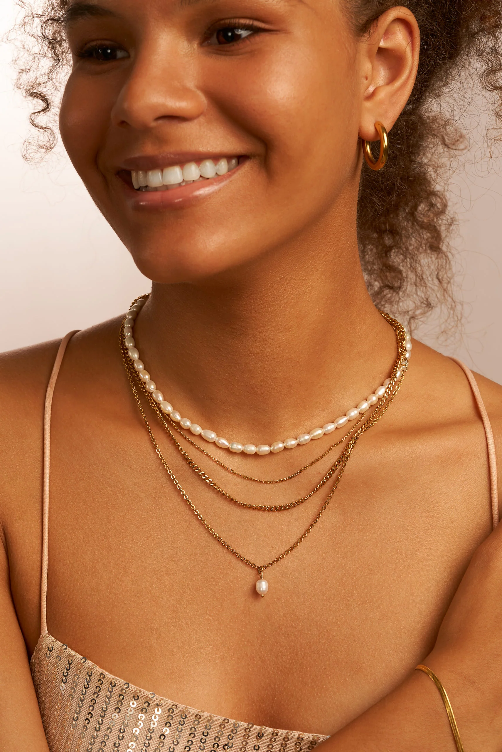 Simple Pearl Pendant Kette - Image 9
