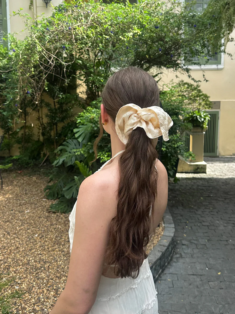 Soft Grace Beige Scrunchie - Image 5