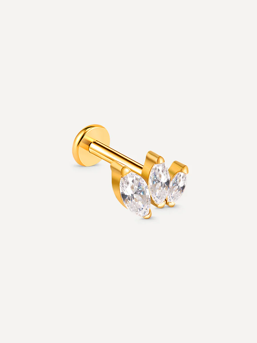 Triple Marquise Leaf Titan Piercing - Image 10